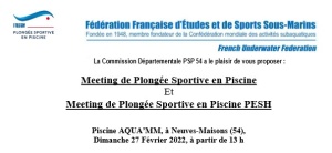 Meeting de plongée Sportive en piscine & PESH